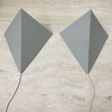 A Set Of J.Hoogervorst for Anvia Almelo Vintage Dutch metal wall lamp 1960s