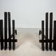 Pair of Modernist Steel Andirons