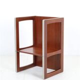 Set of 3 teak convertible children's chairs / stools / side tables, 1960s