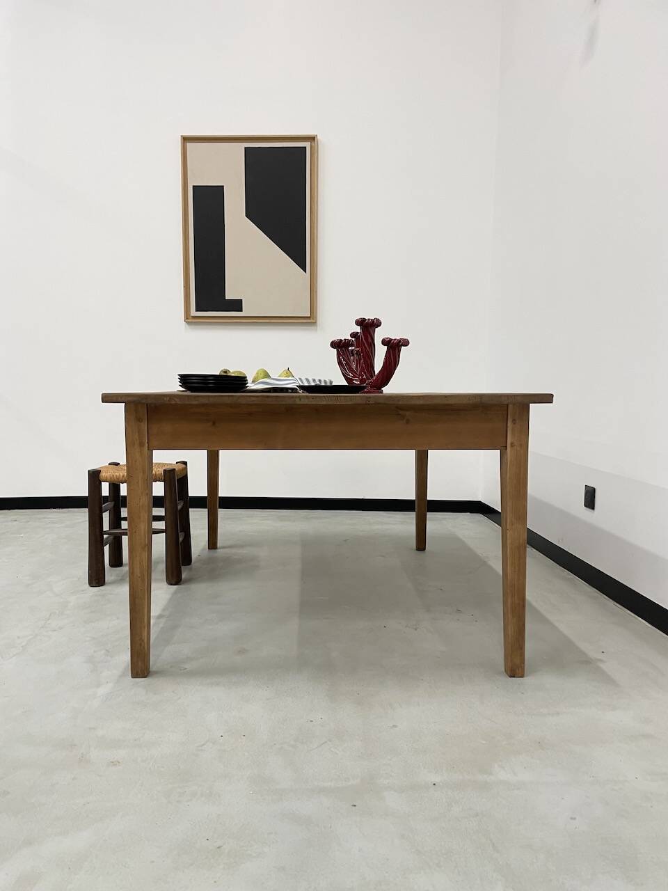 Pine farmhouse table 160 x 110 cm