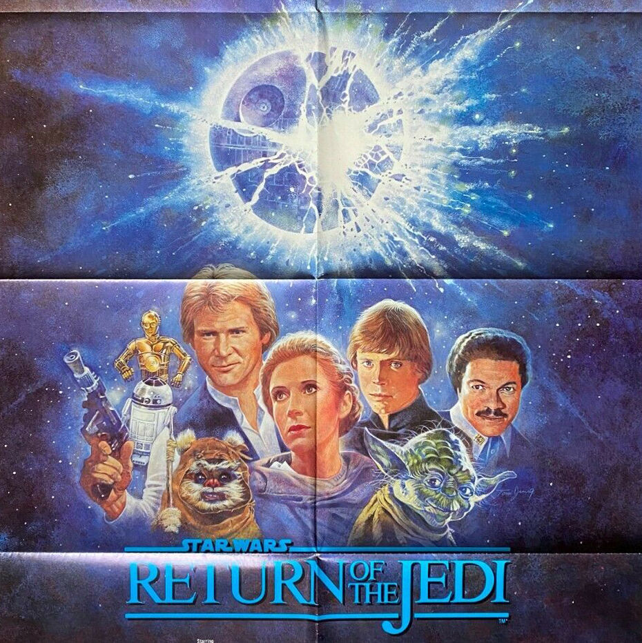 Affiche cinéma originale "Le Retour du Jedi" Star Wars, Harrison Ford 69x104cm 1985