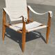 Vintage safari chair 1960s Denmark with canvas minimalist design
