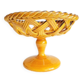 Braided bowl on ceramic base