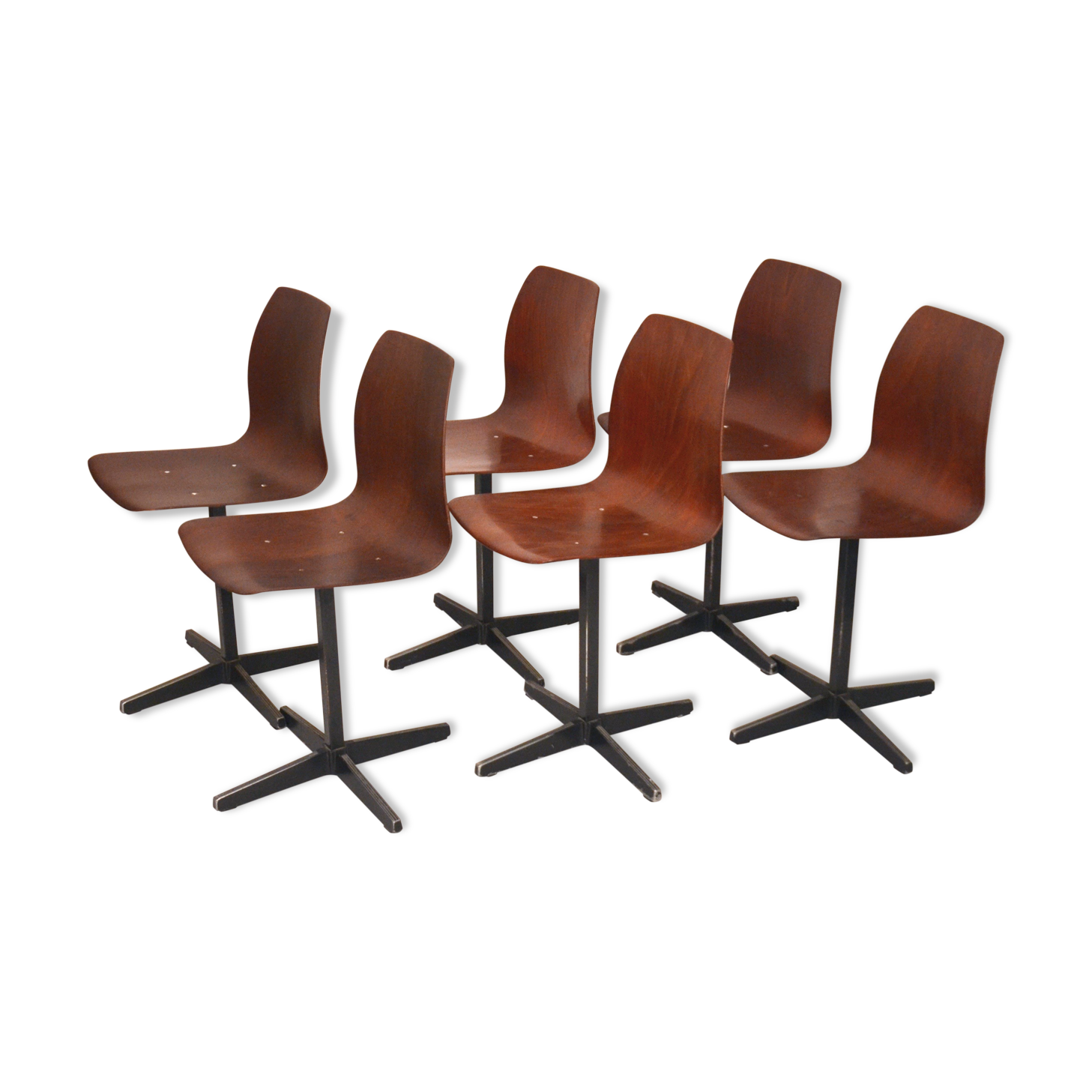 Set of 6 chairs Pagholz foot star