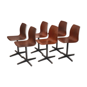 Set of 6 chairs Pagholz foot star