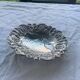 Hammered metal fruit cup vintage floral pattern