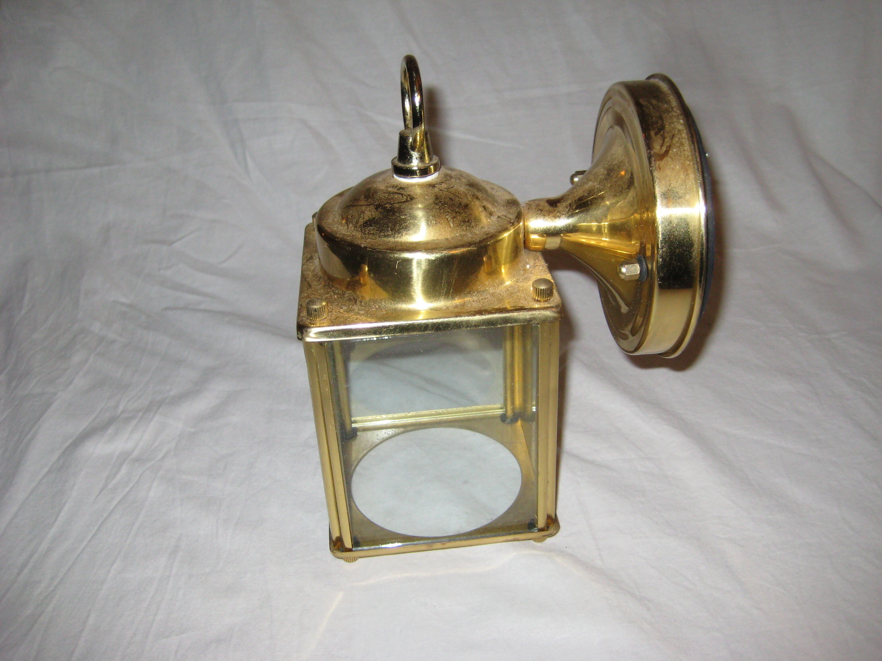 Brass wall light