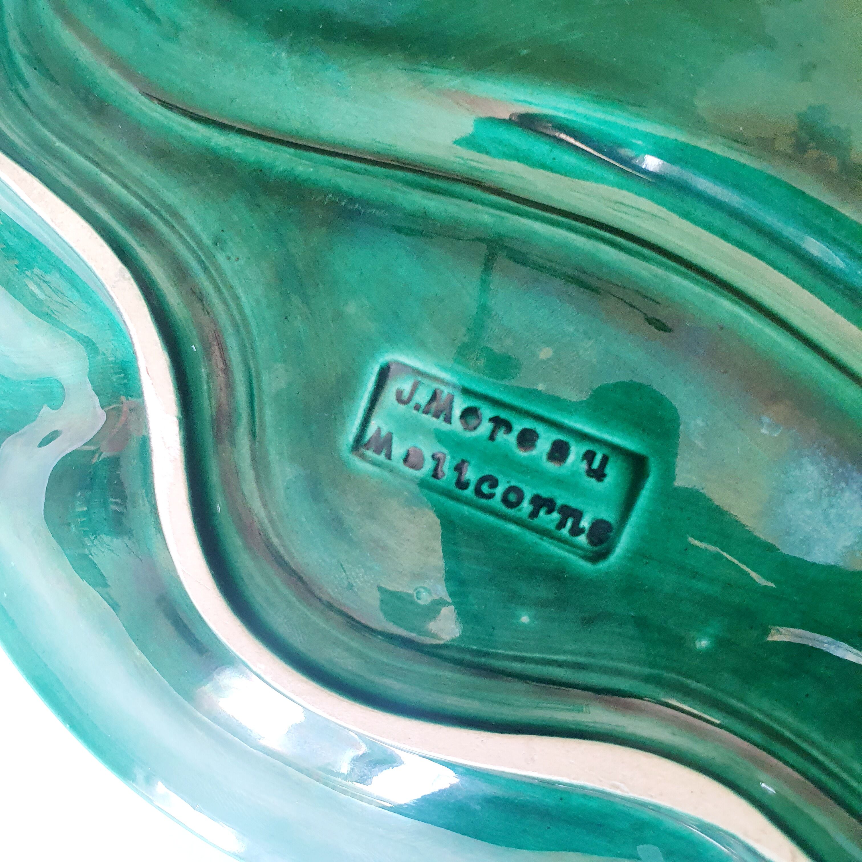 Large serving dish sheet Jules Moreau Malicorne