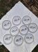 Set of 9 Saint Amand flat plates with fish decor