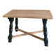 Table basse vintage chêne brut et noir
