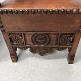 Pair of Renaissance style armchairs in walnut, 20th century