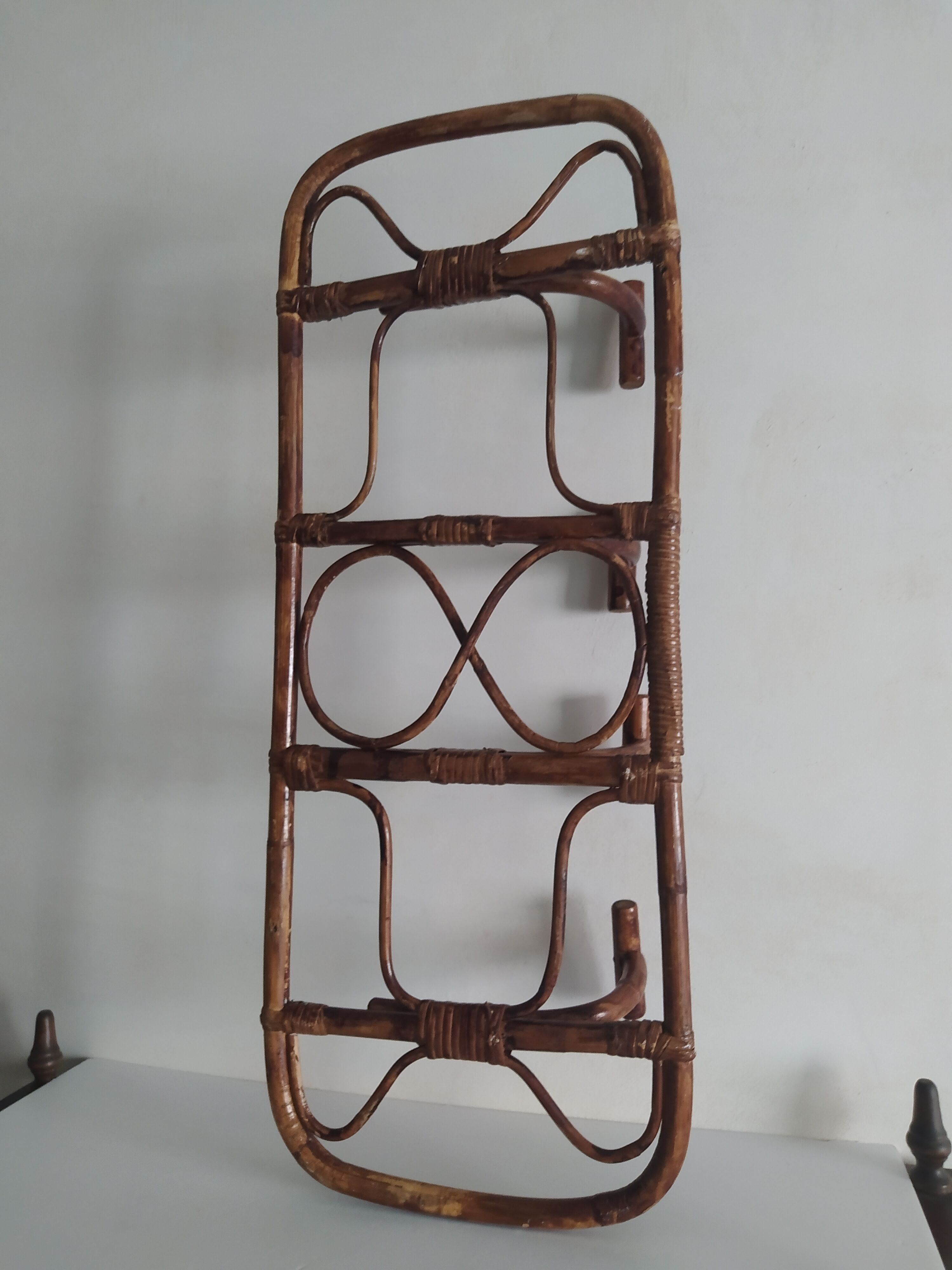 Vintage bamboo coat hanger