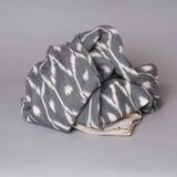 Ikat Gray Tablecloth Or Cover