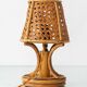 French Riviera Bamboo Rattan Table Lamps, Pair, Vienna Straw Shades, 1960s