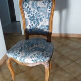 Louis XV style table and 6 chairs in solid wood, excellent condition