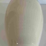 Superb "shell" shaped ceramic vase with crystallization signed
