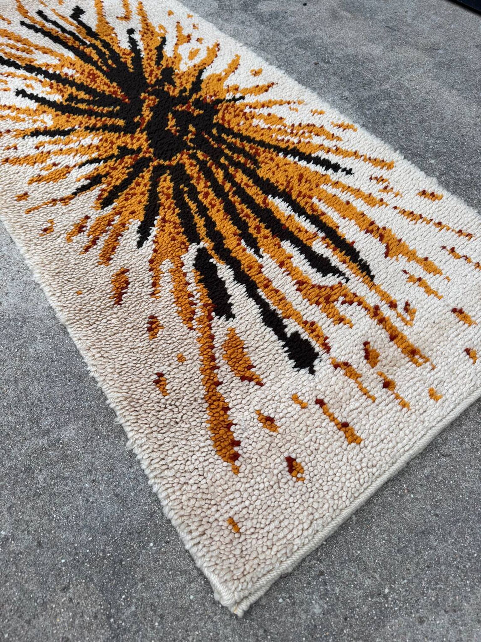 Tapis style Rya scandinave années 70