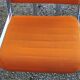Set of 6 designer chairs from the 70s orange fabrics and chrome tubes