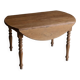Round walnut table – modular with drop leaves – charming country chic