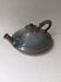 Ceramic teapot, artisanal, Japandi countryside decoration.