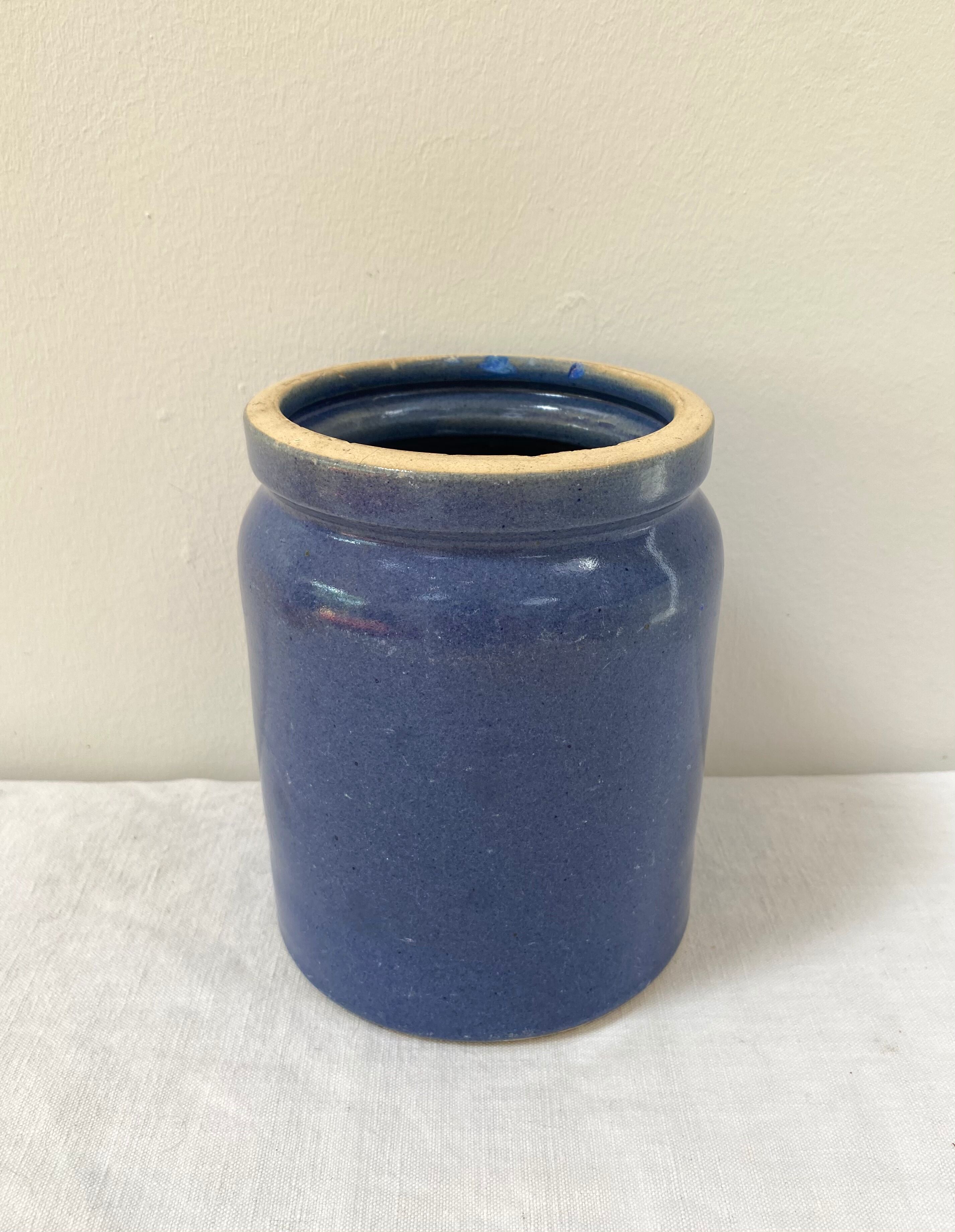 Blue pot in glazed stoneware - Bourdon Frères Paris