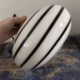 Spiral glass pendant light