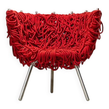 Fauteuil lounge Fernando & Humberto Campana Vermelha pour Edra 1993/1998