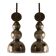 Set of Two Contemporary Smoked in Black Nickel Wall Sconces