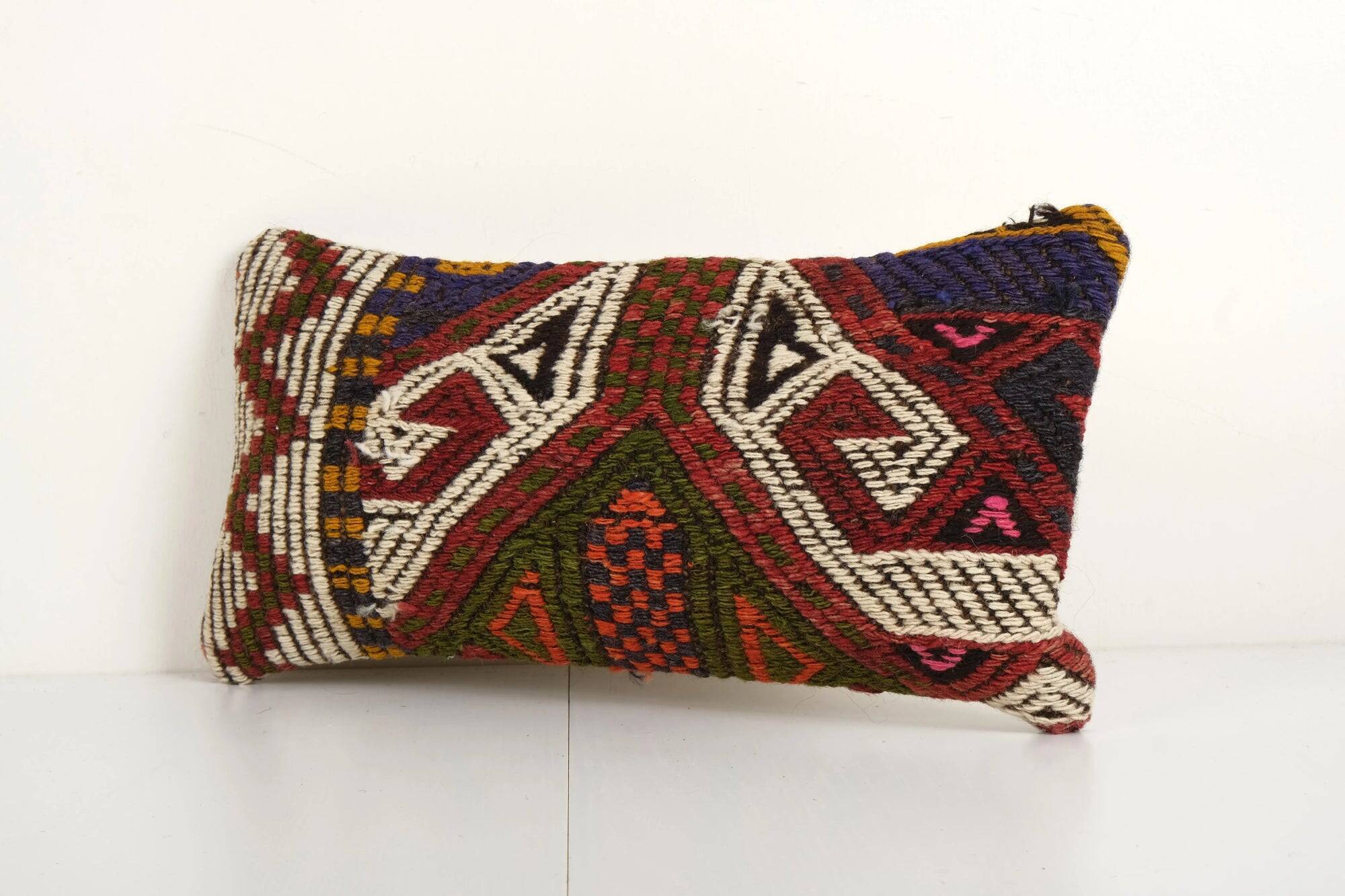 Vintage kilim cushion cover 20x41 cm