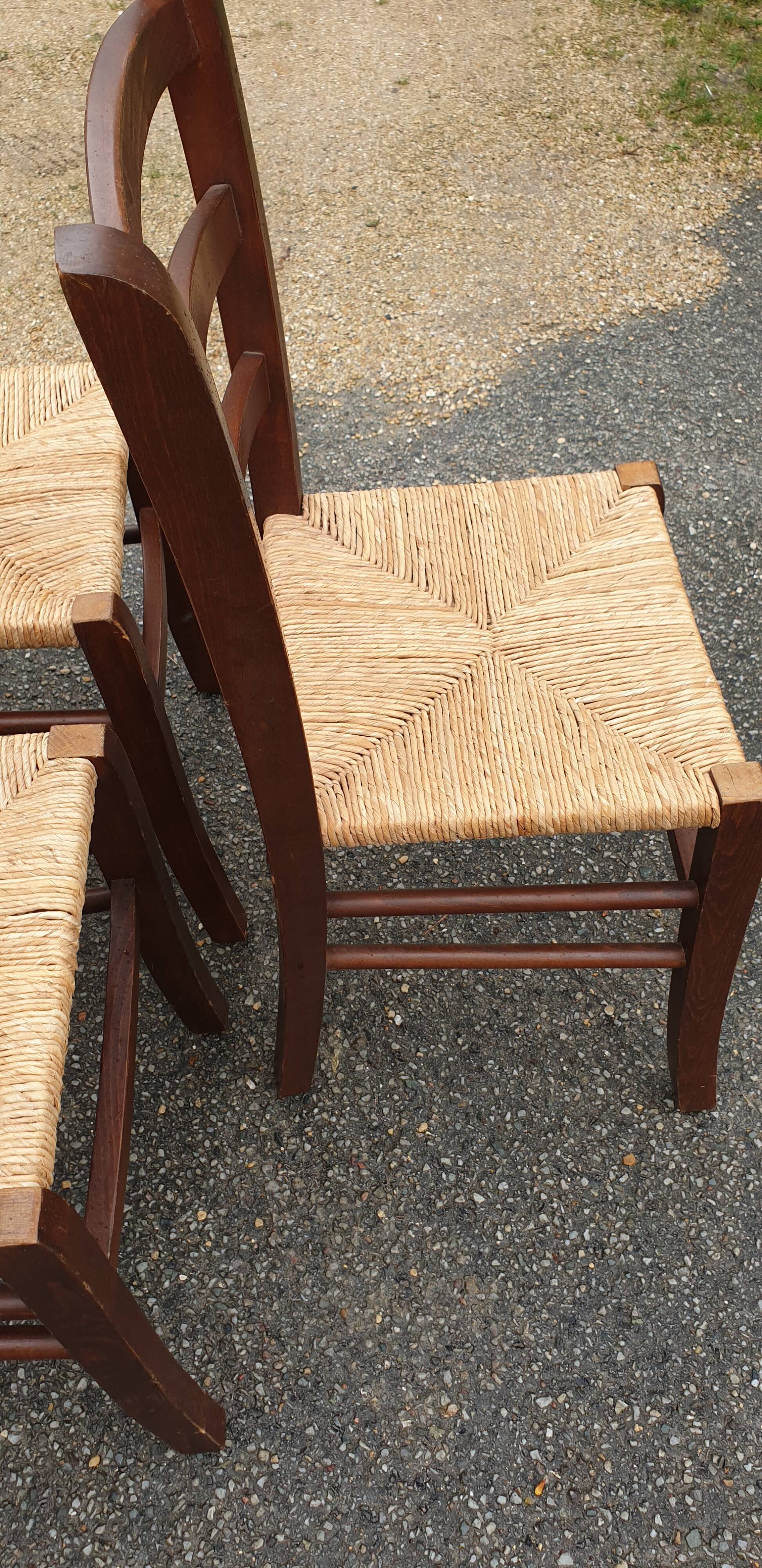 6 chaises Paillé rustique