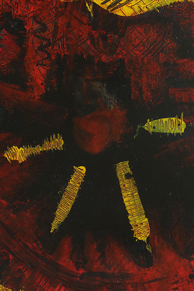 Roald Ditmer, Abstract Composition, oil paintings on canvas, 1999, framed