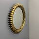 Midcentury bohemian Hollywood Regency Spanish gilt metal sun mirror, 1960s