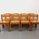 Set of 8 vintage Scandinavian chairs by Ilmari Tapiovaara for Asko in pine