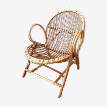 Armchair in rattan for child