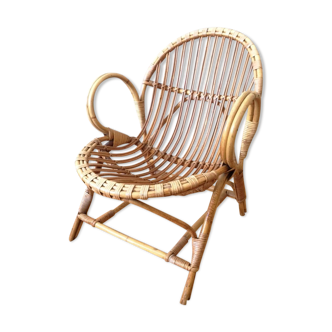 Armchair in rattan for child
