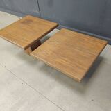 Pair of vintage wooden coffee or side tables, 1960s