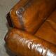 Sigurd Ressell for Vatne Mobler Leather Sofa Hardwood Art Deco