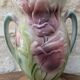 Art Nouveau barbotine vase Gerber Prestige Paris with floral decoration