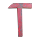 Letter signs - T - red