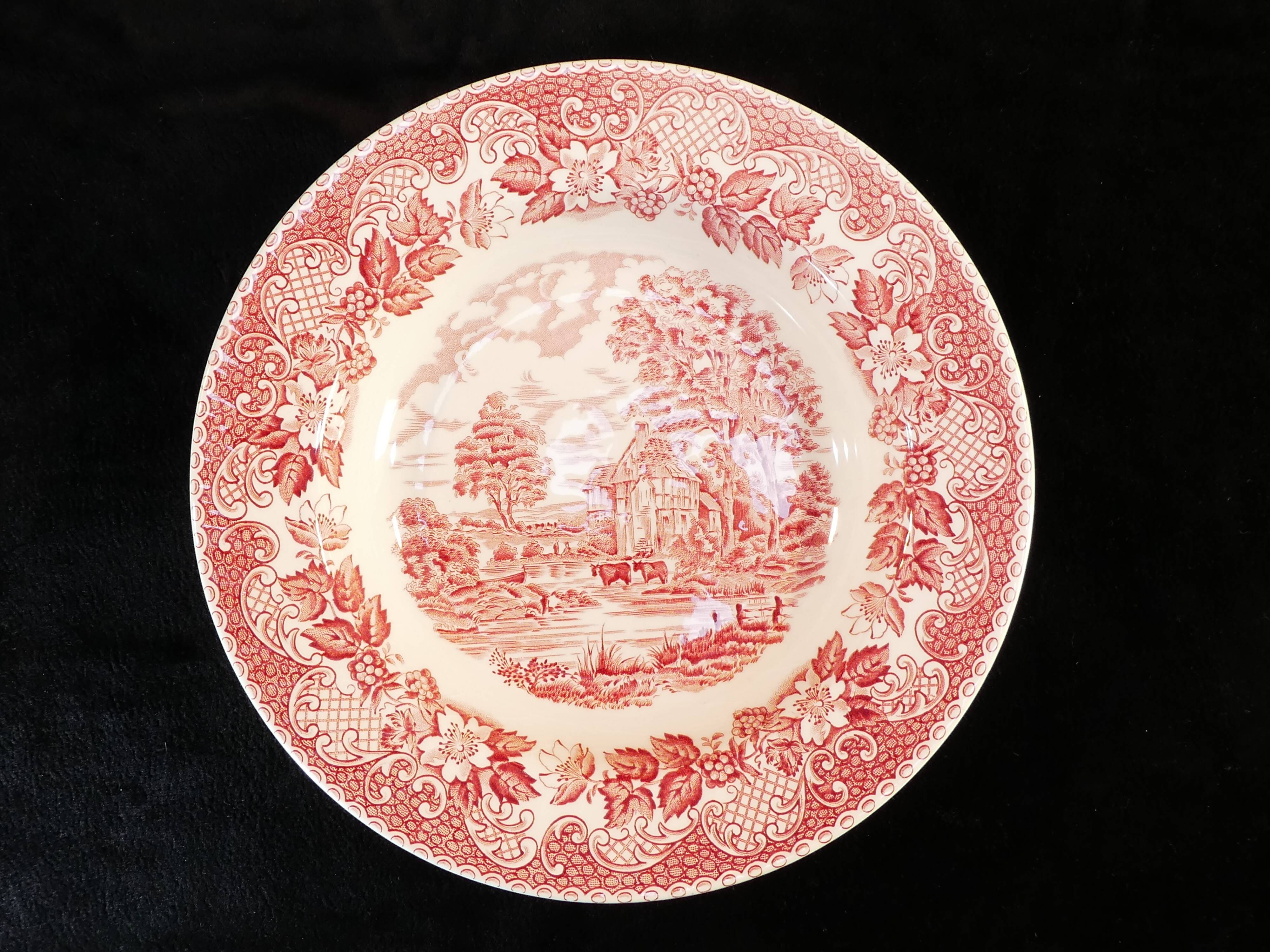 6 assiettes creuses barrats staffordshire made in england elizabethan