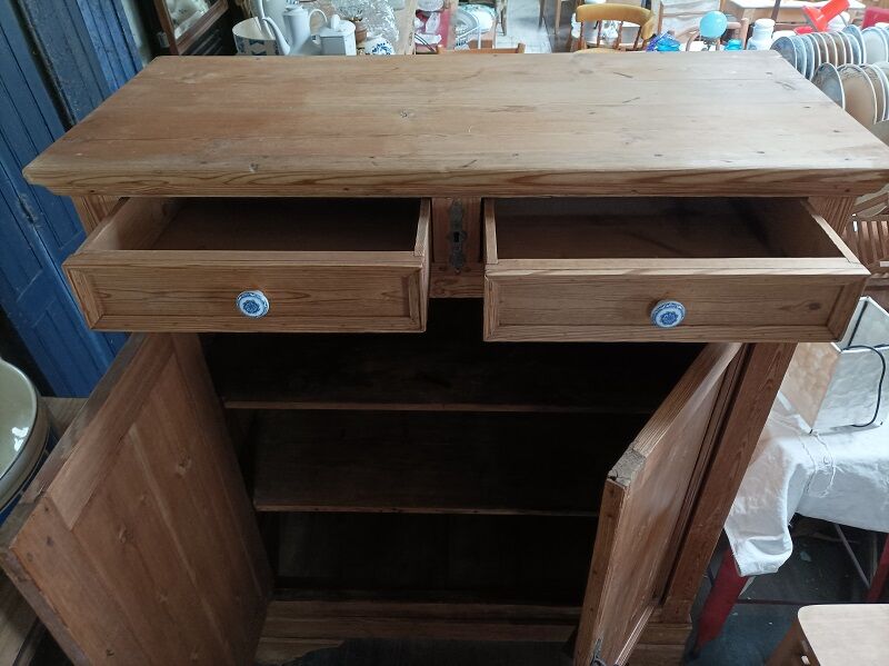 Solid wood sideboard furniture drawer doors natural patinated