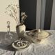 Antique Sarreguemines soup tureen with lid, rose pattern, D33 H28.