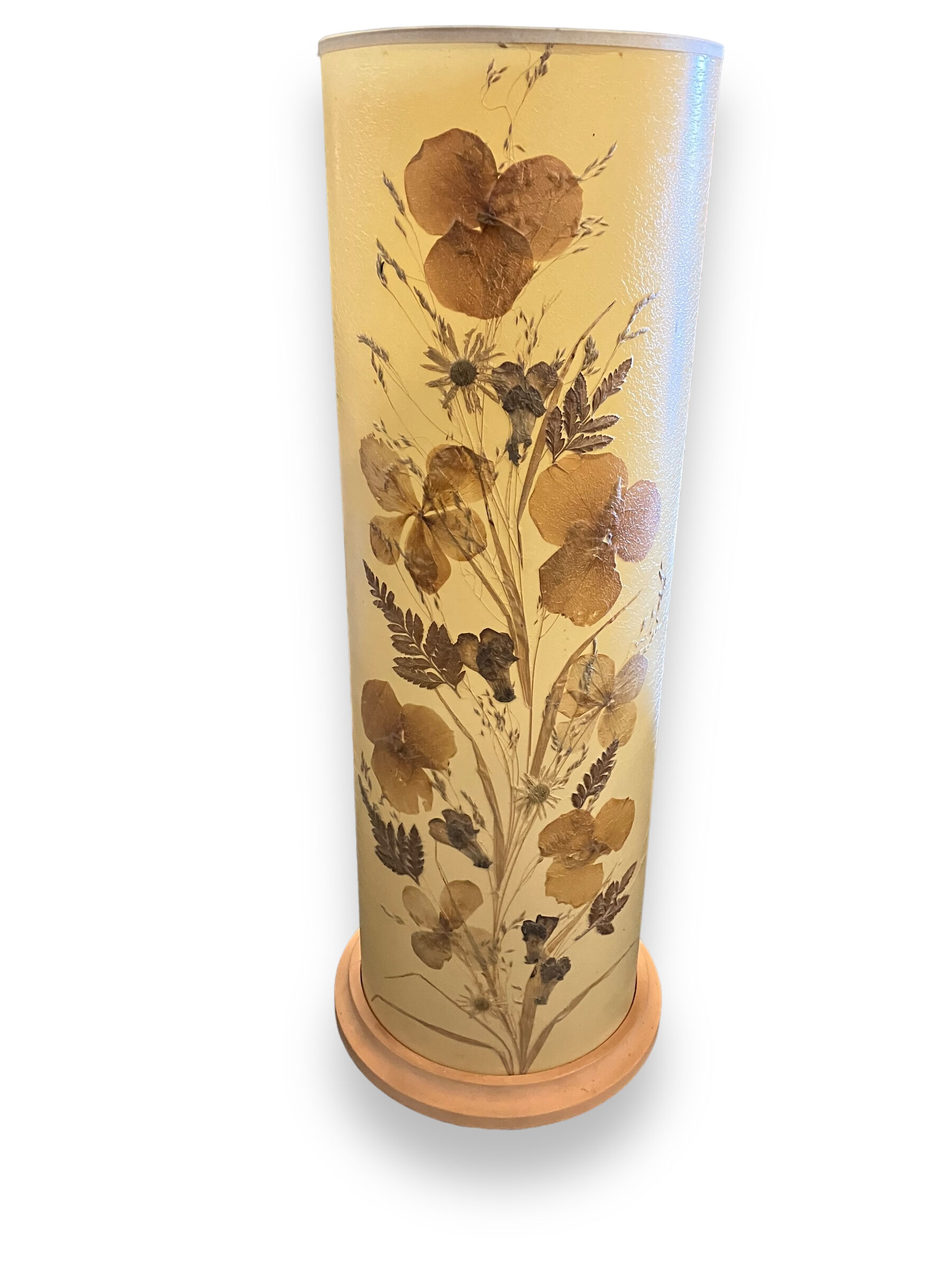 Lamp roller dried flowers 1960s