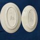 Lot 2 flat ceramic cup plate by Badonviller model Bernard