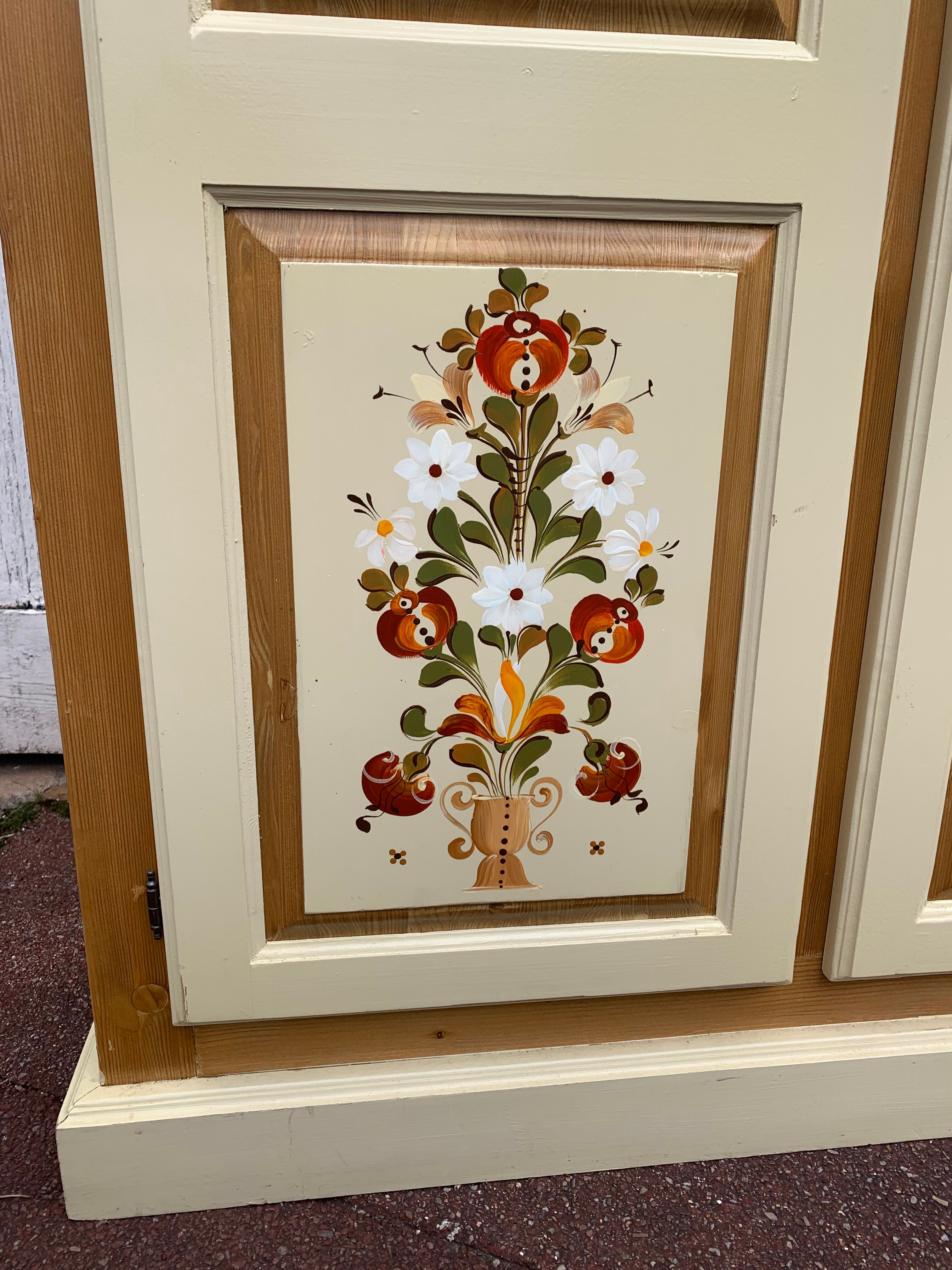Wardrobe hand painted wardrobe flowers