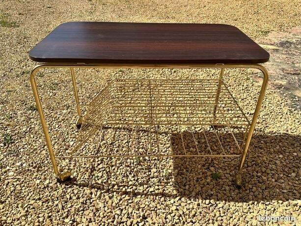 Table basse rangement disques