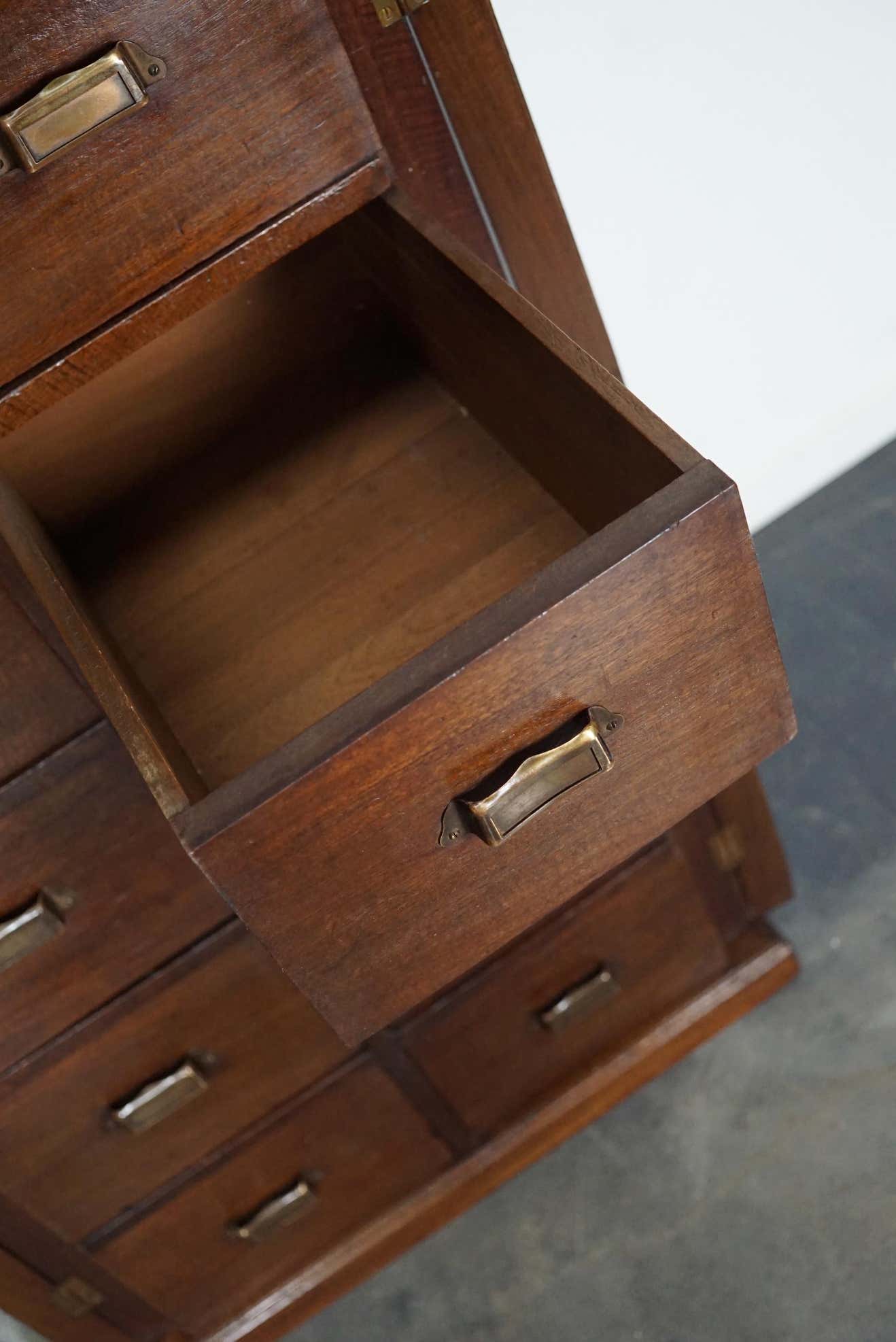 Classification cabinet mahogany drawers Netherlands 1930s