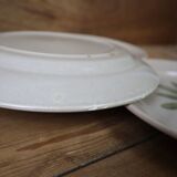 Set of 6 vintage flat plates with hand-painted flower pattern