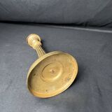 Ancien flambeau en laiton ouvragé début XXème