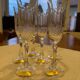 Ensemble de 6 coupes à champagne en cristal, années 60